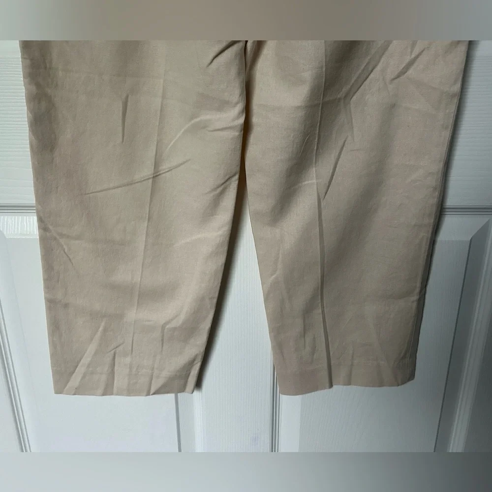 J. Crew NWT Wide Leg Beige Khaki Linen High Rise Pant Size 12